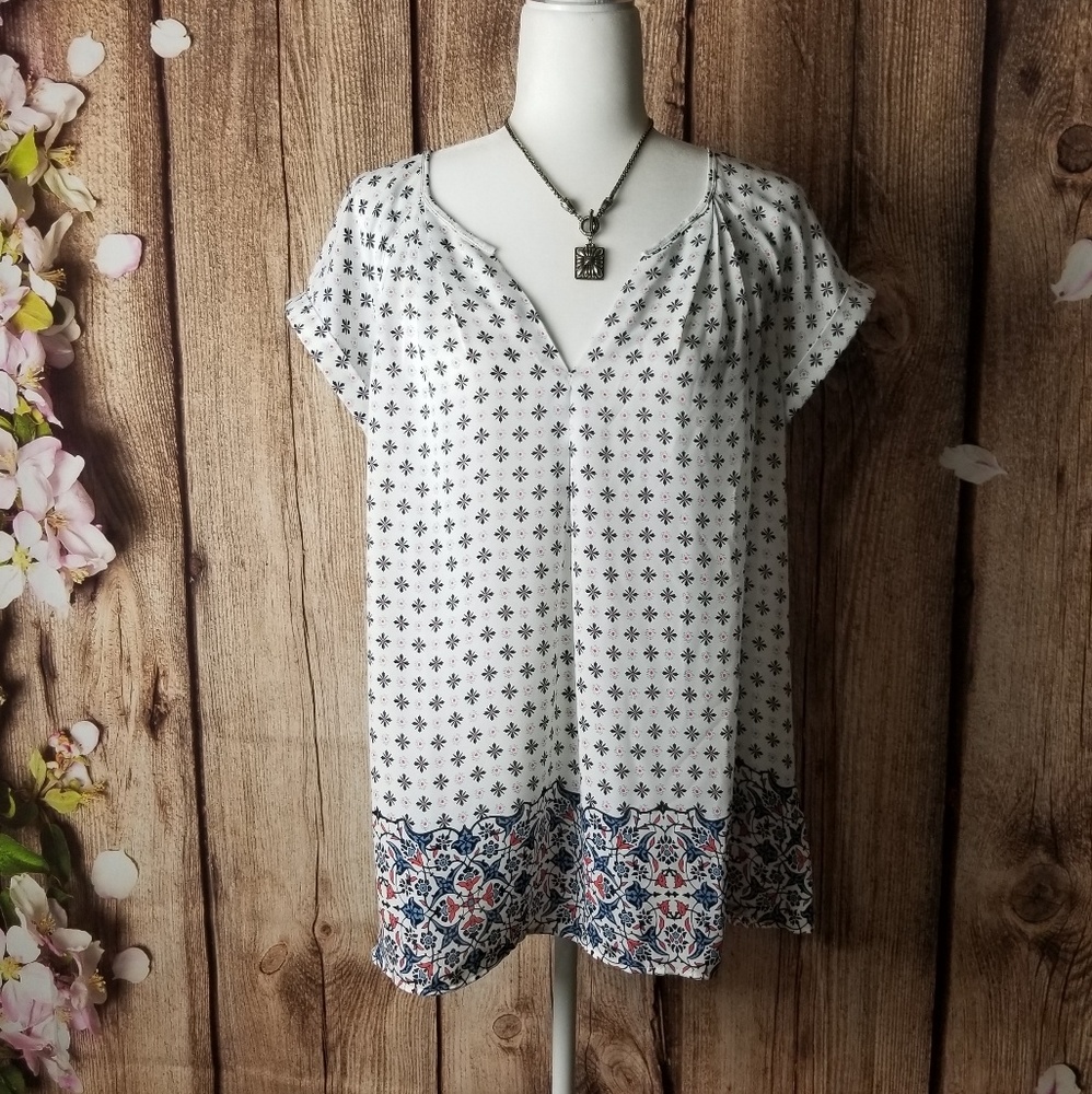 Max Studio semi sheer top size L NWT
